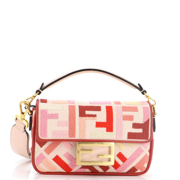 Fendi Baguette NM Bag Zucca Embroidered Canvas Mini