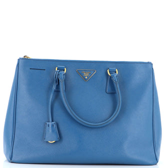 Prada Double Zip Lux Tote Saffiano Leather Large