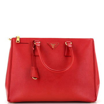 Prada Double Zip Lux Tote Saffiano Leather Large