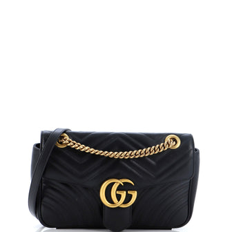Gucci GG Marmont Flap Bag Matelasse Leather Small