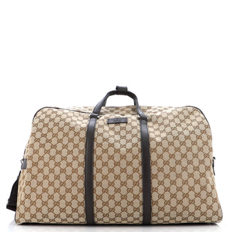 Gucci Convertible Boston Carry On Duffle Bag (Outlet) GG Canvas Large