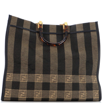 Fendi Sunshine Shopper Tote Pequin Canvas Large