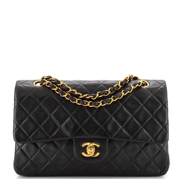 Chanel Vintage Classic Double Flap Bag Quilted Lambskin Medium