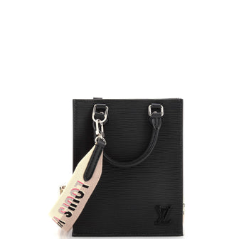 Louis Vuitton Petit Sac Plat Bag Epi Leather with Logo Jacquard Strap