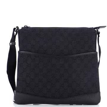 Gucci Zip Messenger Bag GG Denim Medium