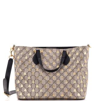 Gucci Convertible Soft Tote Printed GG Coated Canvas Small