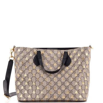 Gucci Convertible Soft Tote Printed GG Coated Canvas Small
