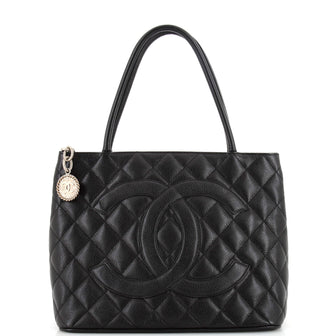 Chanel Medallion Tote Quilted Caviar