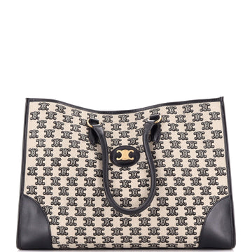 Celine Horizontal Cabas Tote Triomphe Canvas