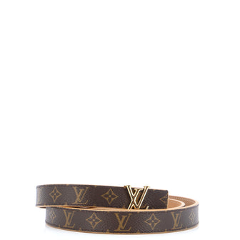 Louis Vuitton LV Initiales Reversible Belt Monogram Canvas and Leather Thin