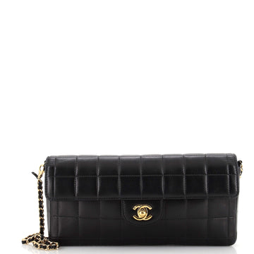 Chanel Chocolate Bar Flap Bag Quilted Lambskin East West