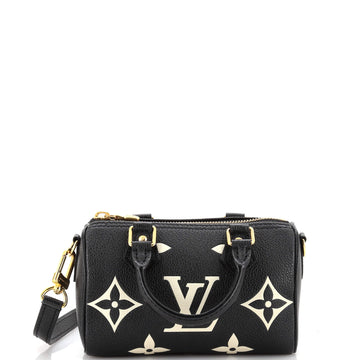 Louis Vuitton Speedy Bandouliere NM Bag Bicolor Monogram Empreinte Giant Nano