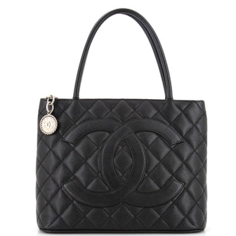 Chanel Medallion Tote Quilted Caviar