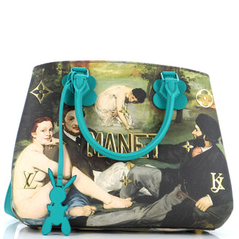 Louis Vuitton Montaigne Handbag Limited Edition Jeff Koons Manet Print Canvas MM
