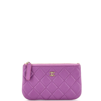 Chanel Classic O Case Pouch Quilted Caviar Mini