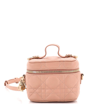 Christian Dior Lady Dior Vanity Case Cannage Quilt Lambskin Micro
