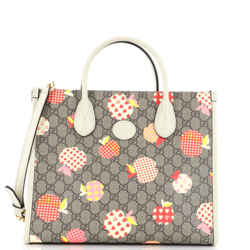 Gucci Structured Top Handle Open Tote Printed GG Coated Canvas Small