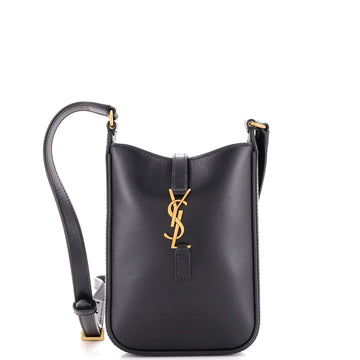 Saint Laurent Le 5 a 7 Vertical Shoulder Bag Leather Mini