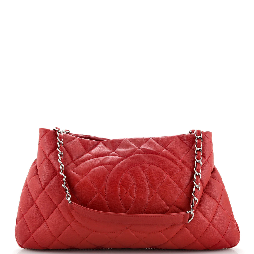Chanel Timeless CC Expandable Tote Quilted Caviar Medium Red 260649148