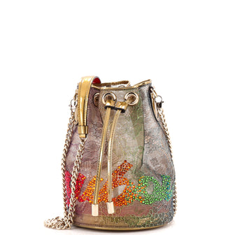 Christian Louboutin Marie Jane Bucket Bag Embellished Lace