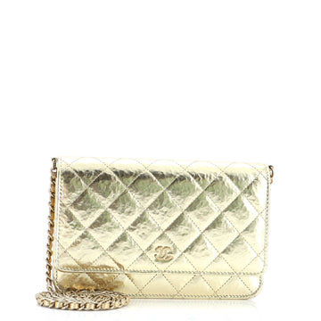 Chanel Wallet on Chain Quilted Hammered Metallic Calfskin
