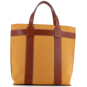Loewe Vertical Zip Tote Canvas with Leather