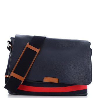 Gucci Signature Web Messenger Bag Leather Large