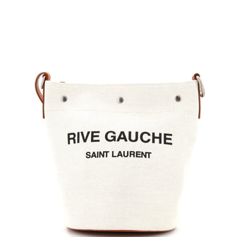 Saint Laurent Rive Gauche Bucket Bag Canvas