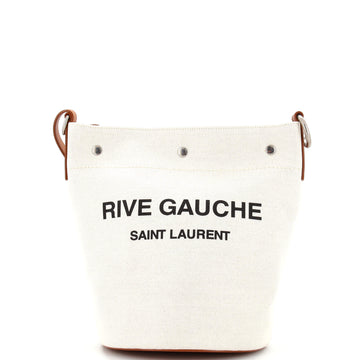 Saint Laurent Rive Gauche Bucket Bag Canvas
