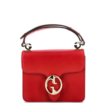 Gucci 1973 Flap Top Handle Bag Leather Small