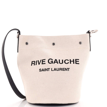 Saint Laurent Rive Gauche Bucket Bag Canvas