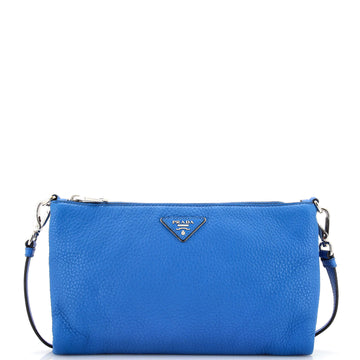 Prada Flat Zip Crossbody Bag Vitello Daino Mini