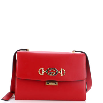 Gucci Zumi Flap Shoulder Bag Leather Small