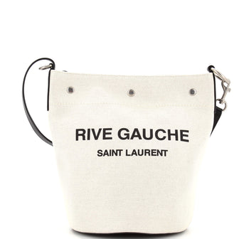 Saint Laurent Rive Gauche Bucket Bag Canvas