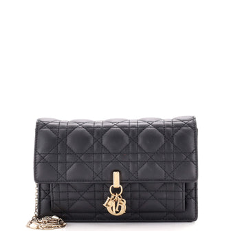 Christian Dior Miss Dior Charms Chain Pouch Cannage Quilt Lambskin