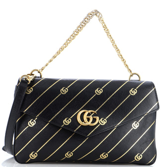 Gucci Thiara Double Shoulder Bag Printed Leather Medium