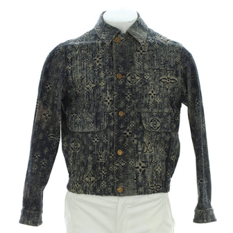 Louis Vuitton Men's Tailored Denim Jacket Monogram Star Embossed Denim