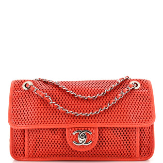 Chanel Up In The Air Flap Bag Perforated Leather Medium