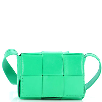 Bottega Veneta Cassette Crossbody Bag Maxi Intrecciato Leather Candy