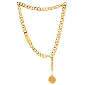Chanel Vintage Medallion Logo Chain Belt Metal