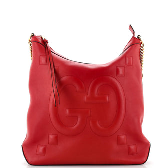 Gucci Apollo Hobo GG Embossed Calfskin Large