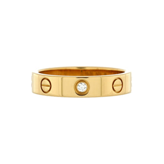Cartier Love Wedding Band 1 Diamond Ring 18K Yellow Gold with Diamond