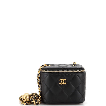 Chanel Pearl Crush Vanity Case with Chain Quilted Lambskin Mini
