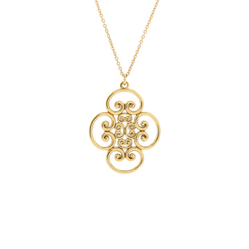 Tiffany & Co. Venice Goldoni Pendant Necklace 18K Yellow Gold