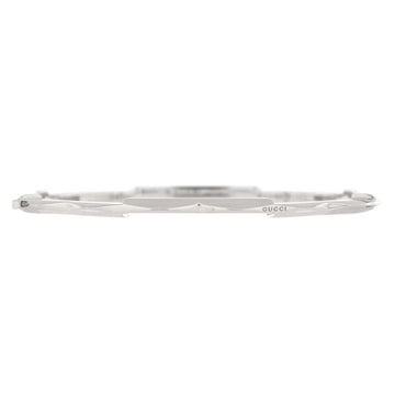 Gucci Link to Love Studded Bangle Bracelet 18K White Gold