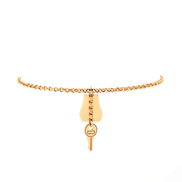 Hermes Kelly Clochette Chain Bracelet 18K Rose Gold Small