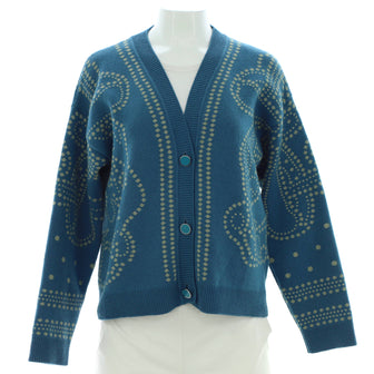 Hermes Women's Brides de Gala Twillaine V-Neck Cardigan Cashmere Blend