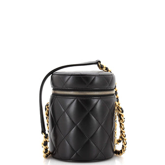 Chanel Side Note Vanity Case Quilted Lambskin Small