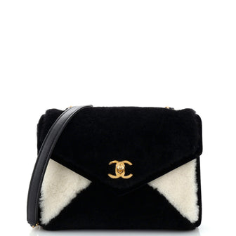 Chanel Paris-Chenonceau Geometric Envelope Flap Bag Shearling Small