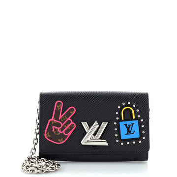 Louis Vuitton Twist Chain Wallet Limited Edition Patches Epi Leather